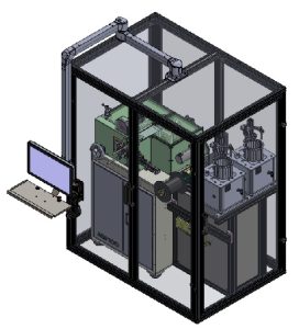 AIM 100 automation coiling system with inline stress relief for medical coil manufacturing