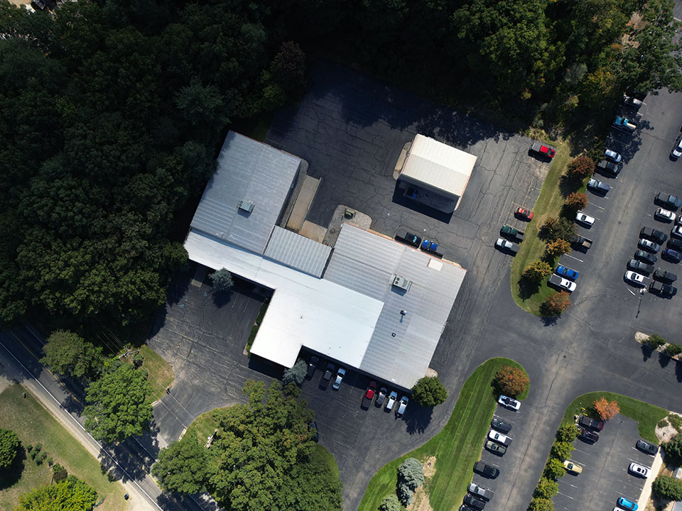 Aerial photo of Automated Industrial Motion facility in Fruitport, MI